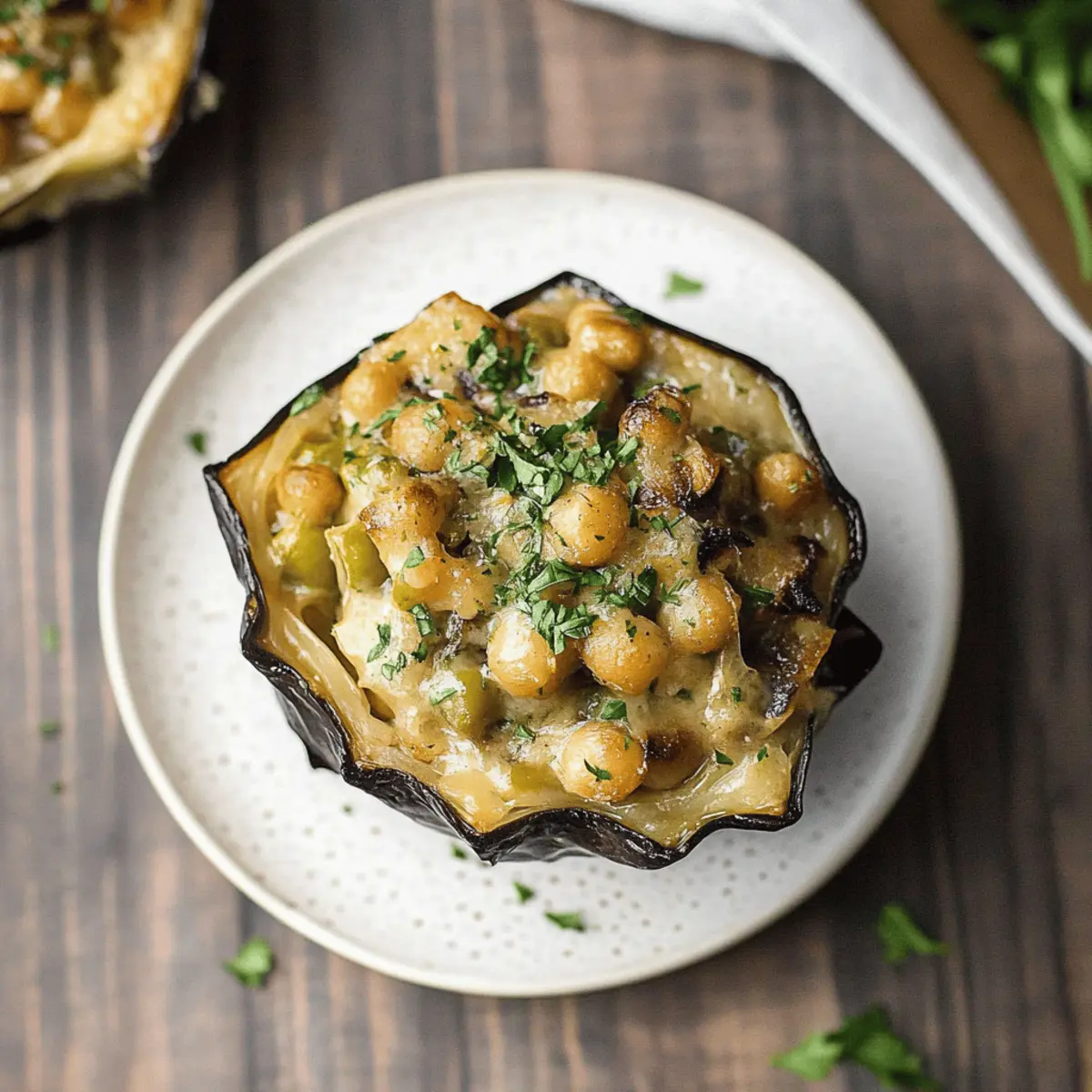 Curried Chickpea Stuffed Acorn Squash