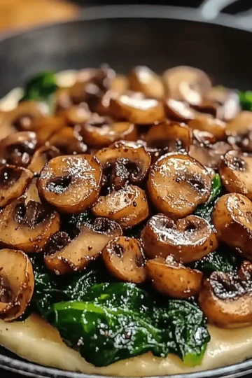 Sauteed Mushrooms with Spinach