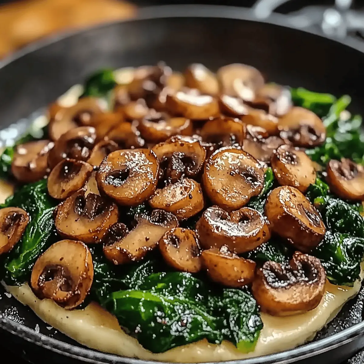 Sauteed Mushrooms with Spinach