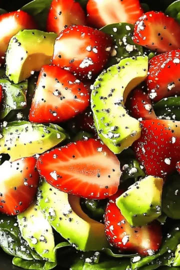 Strawberry Avocado Spinach Salad
