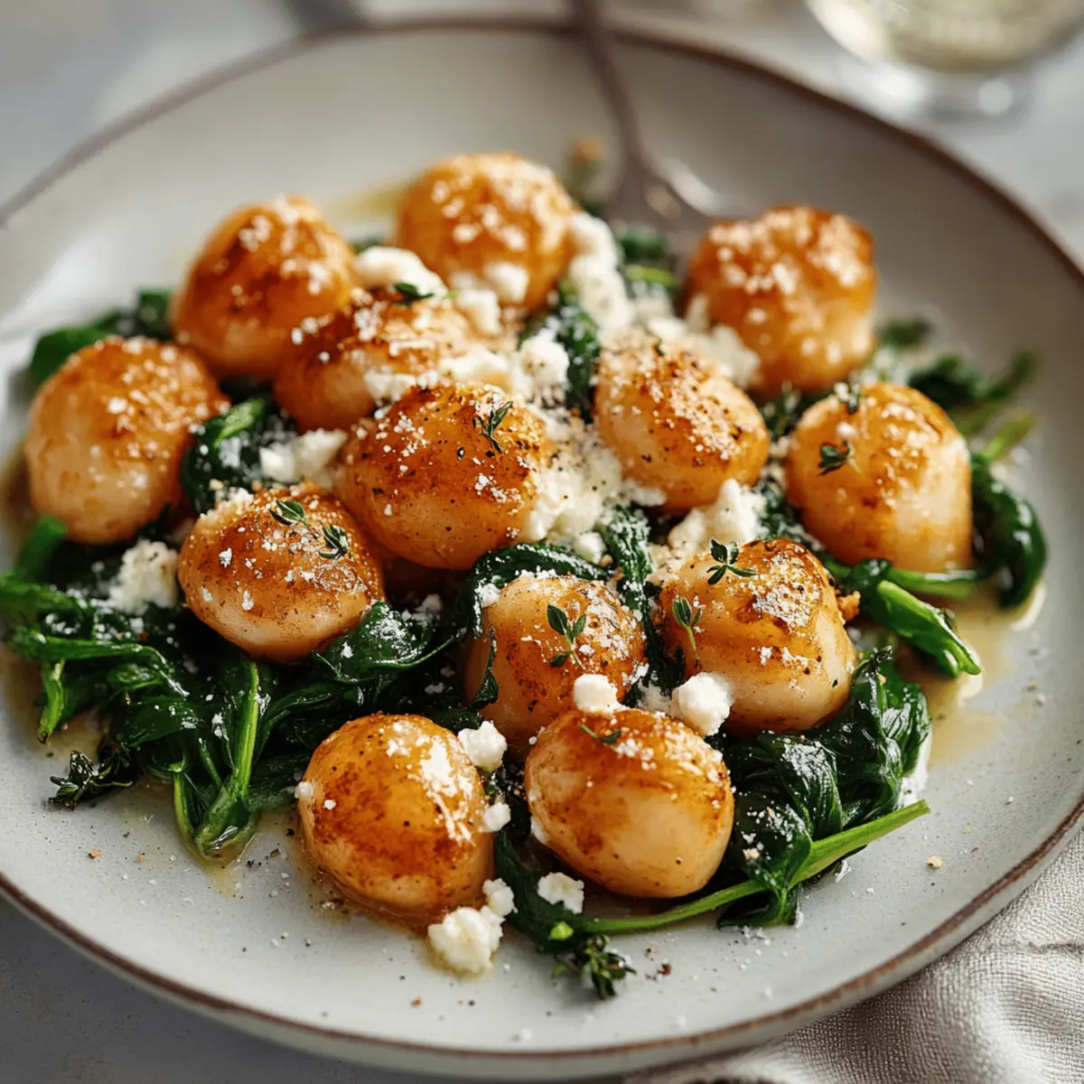 Crispy Gnocchi With Spinach And Feta