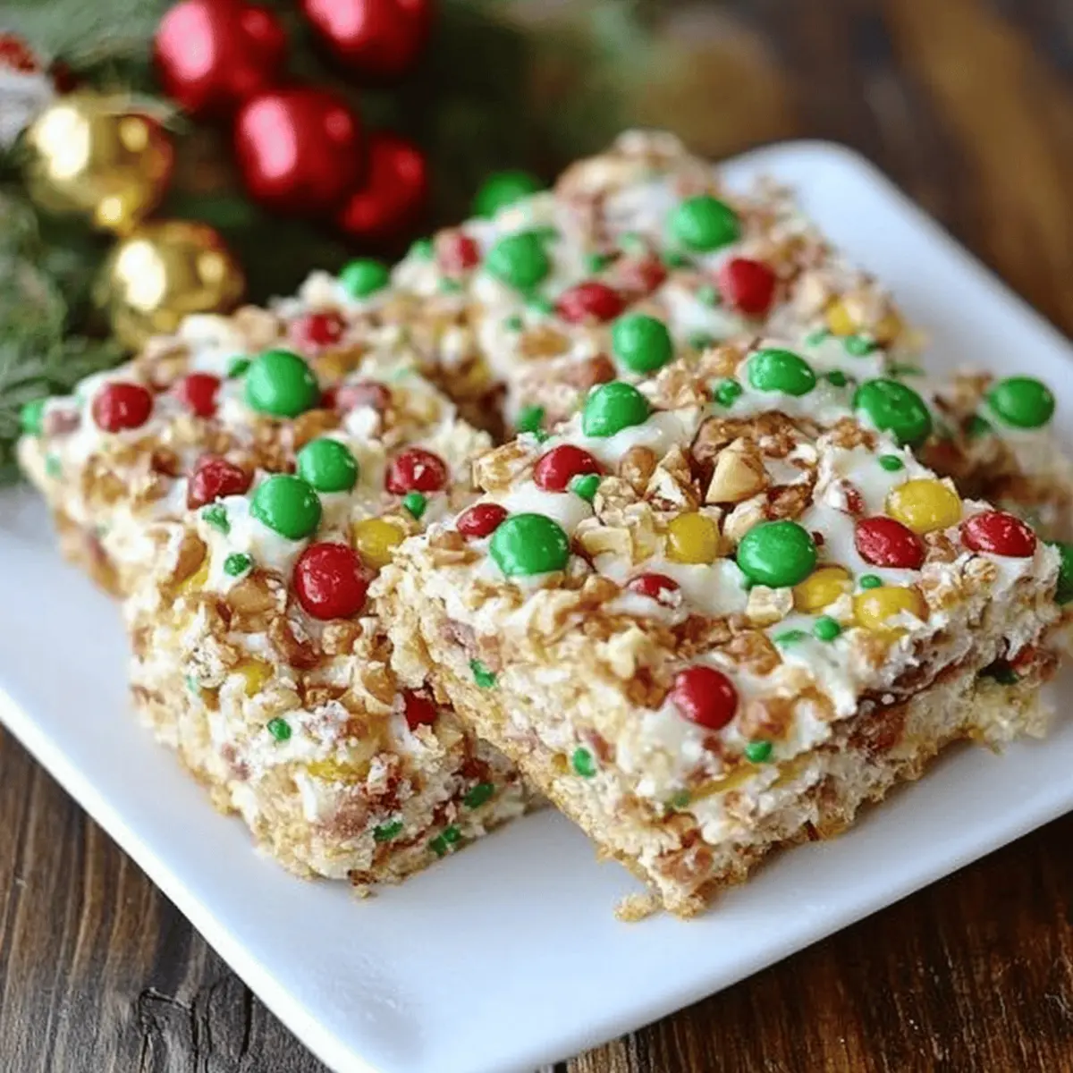 Marshmallow Pretzel Treats with M&M’s