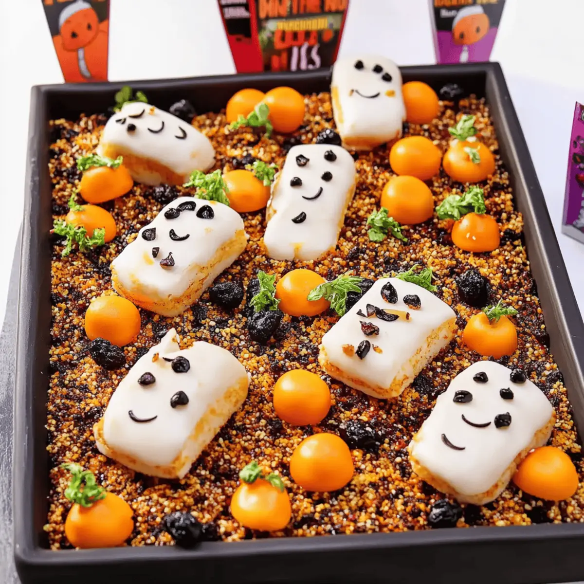 Halloween Graveyard Chocolate Poke Cake