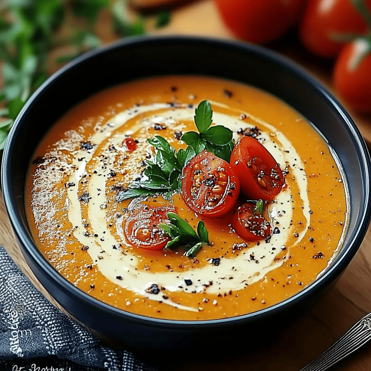 Creamy Roasted Garlic Tomato Soup