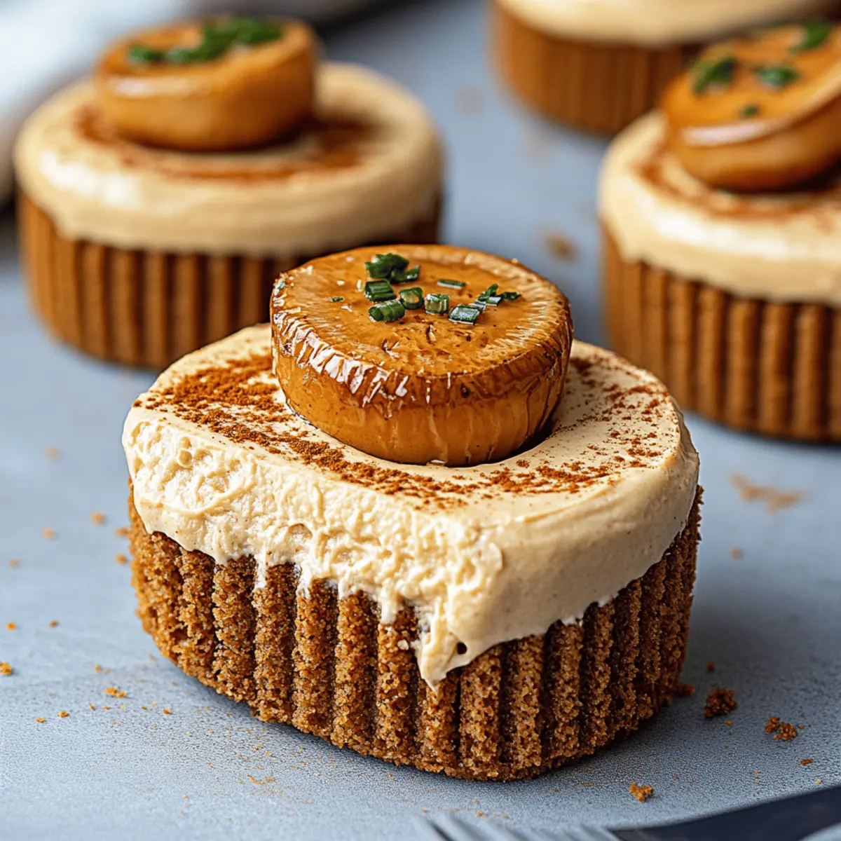 No Bake Mini Biscoff Cheesecakes
