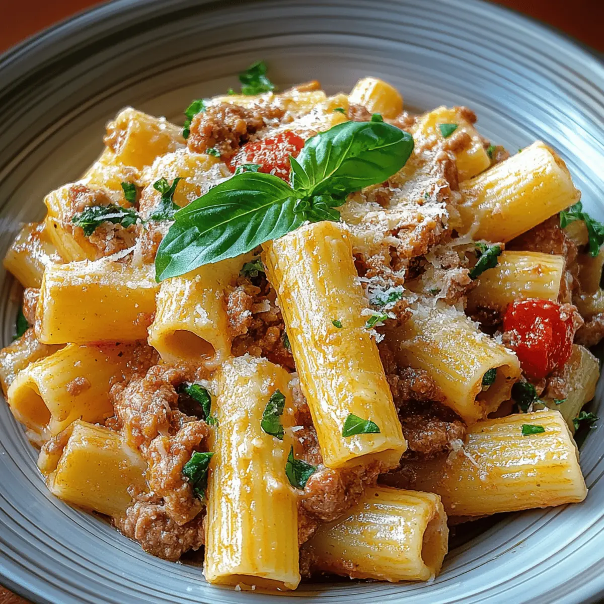Creamy Italian Sausage Rigatoni