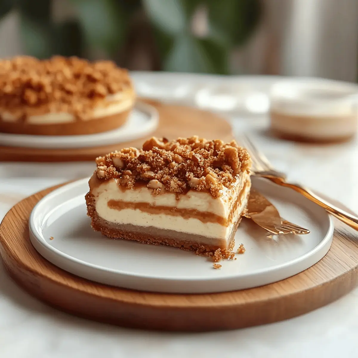 Vegan Apple Crumble Cheesecake