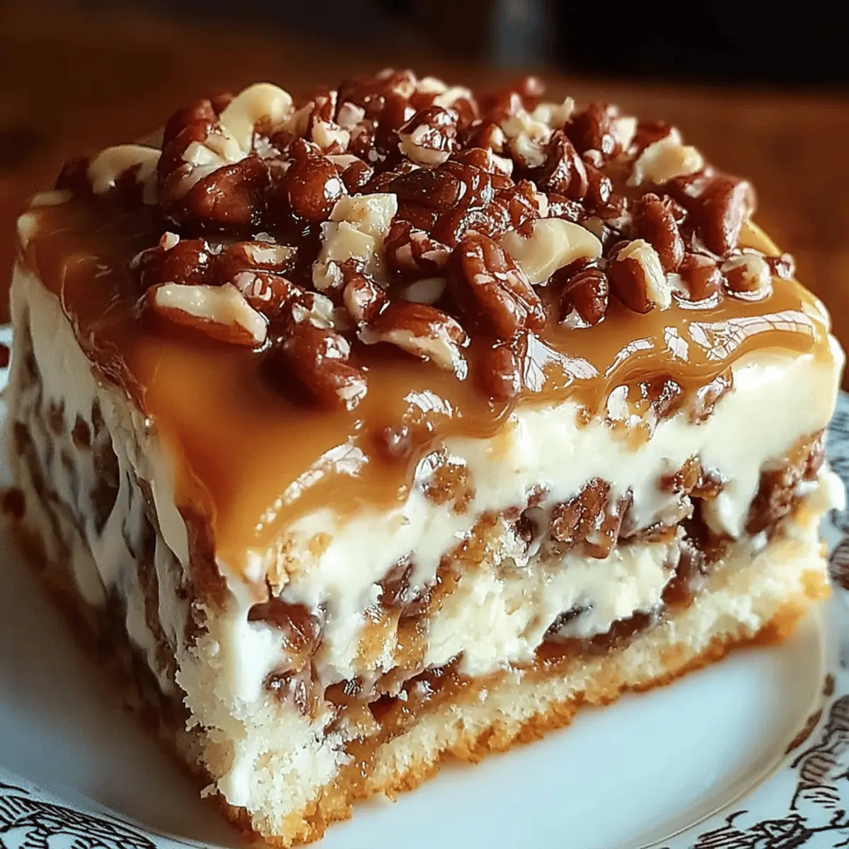 Butter Pecan Praline Poke Cake