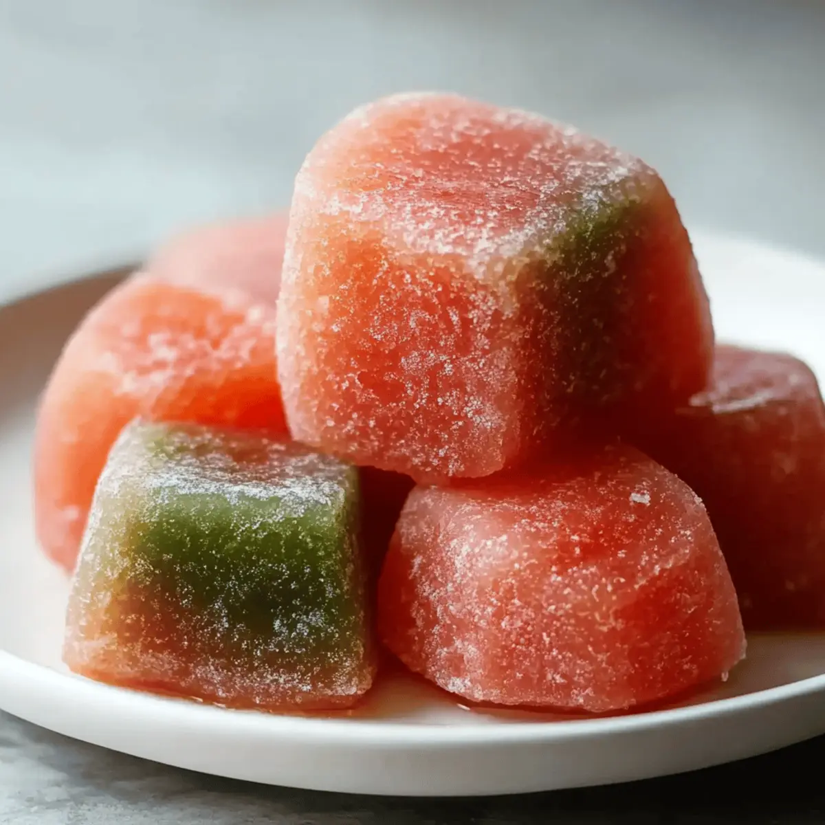 Watermelon Mochi