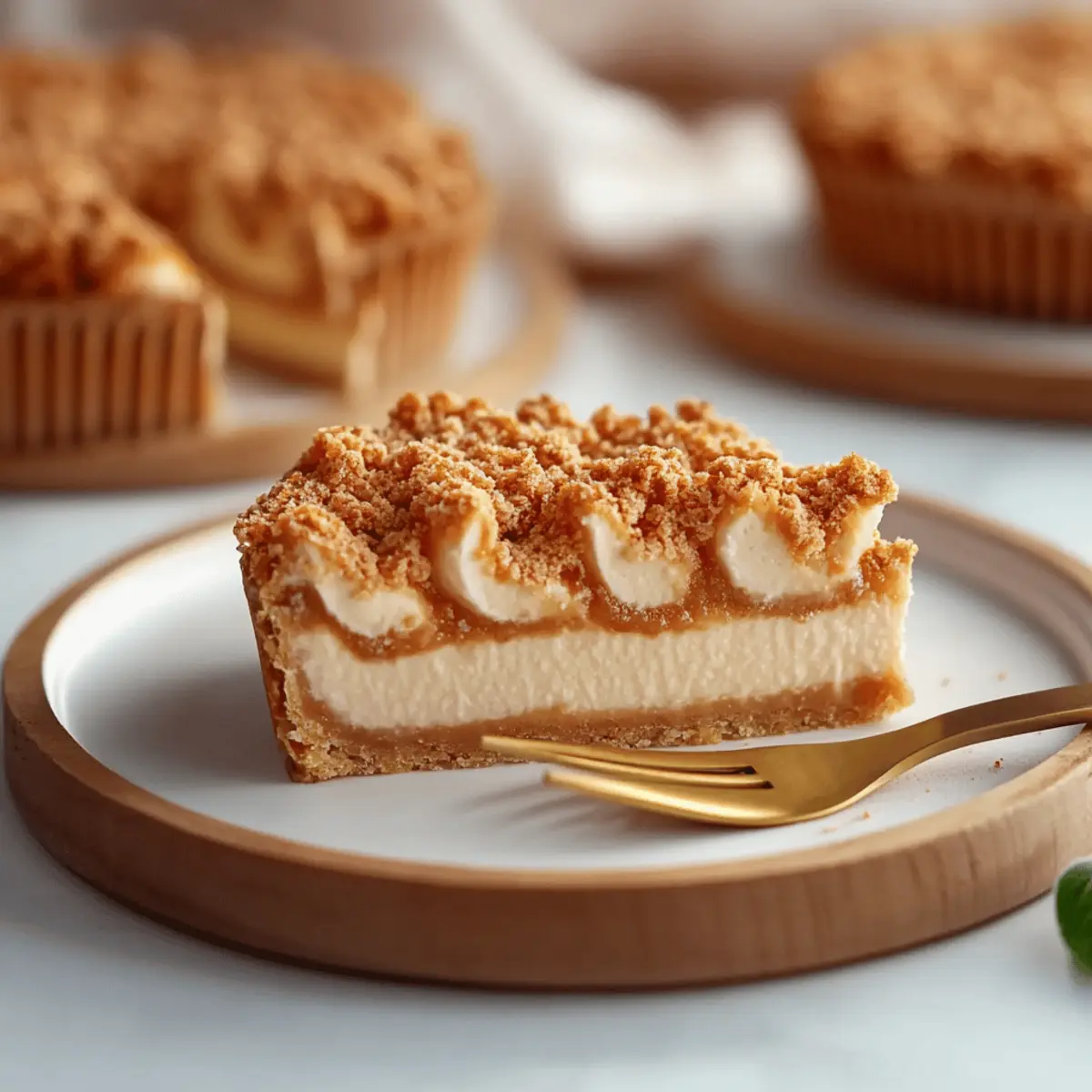 Vegan Apple Crumble Cheesecake