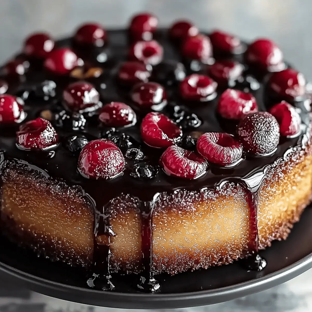 Chocolate Cherry Upside Down Cake