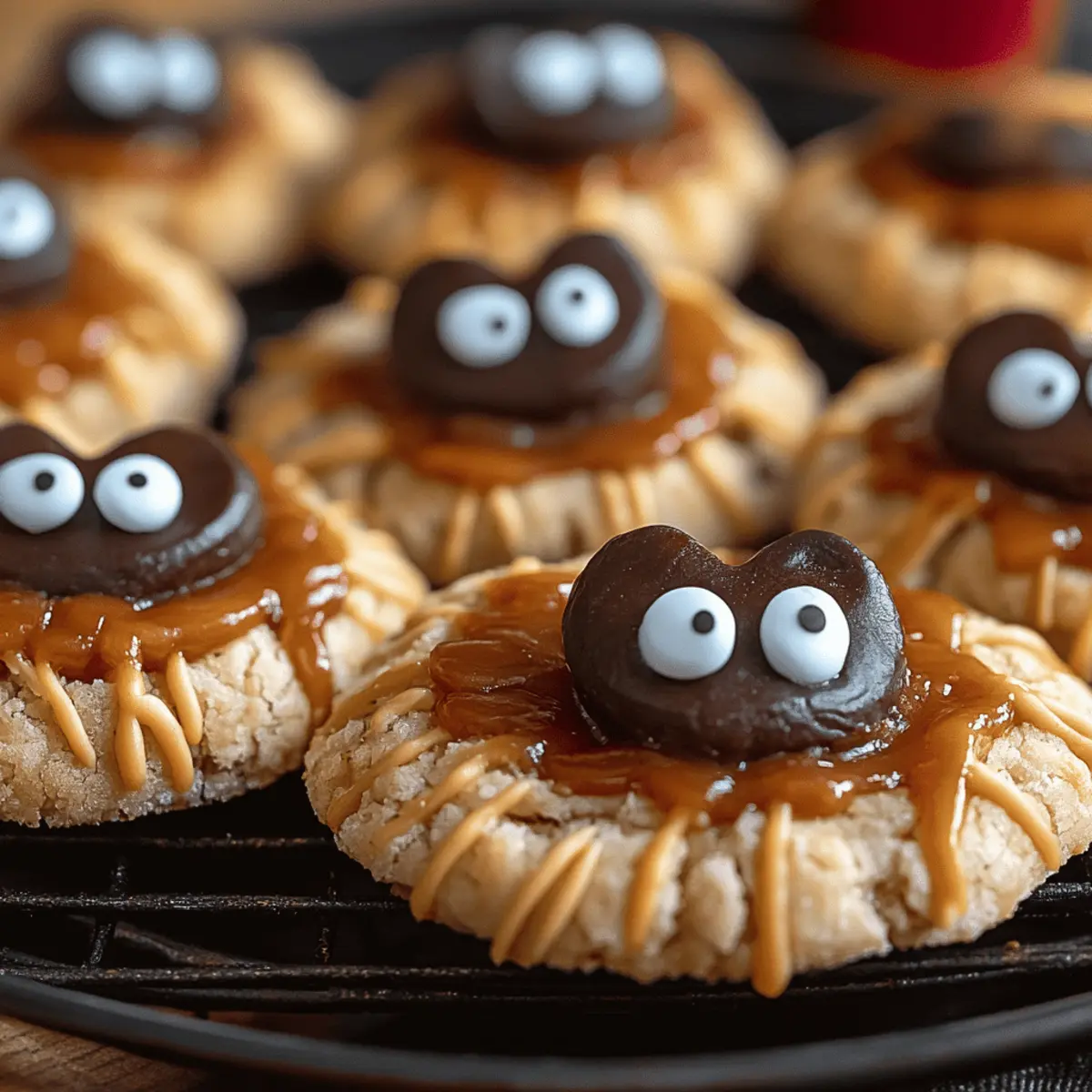 Peanut Butter Spider Cookies