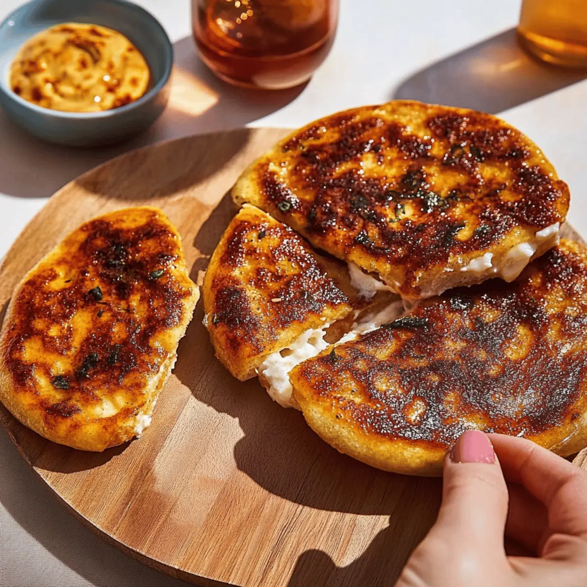Chili Crisp Cottage Cheese Flatbreads