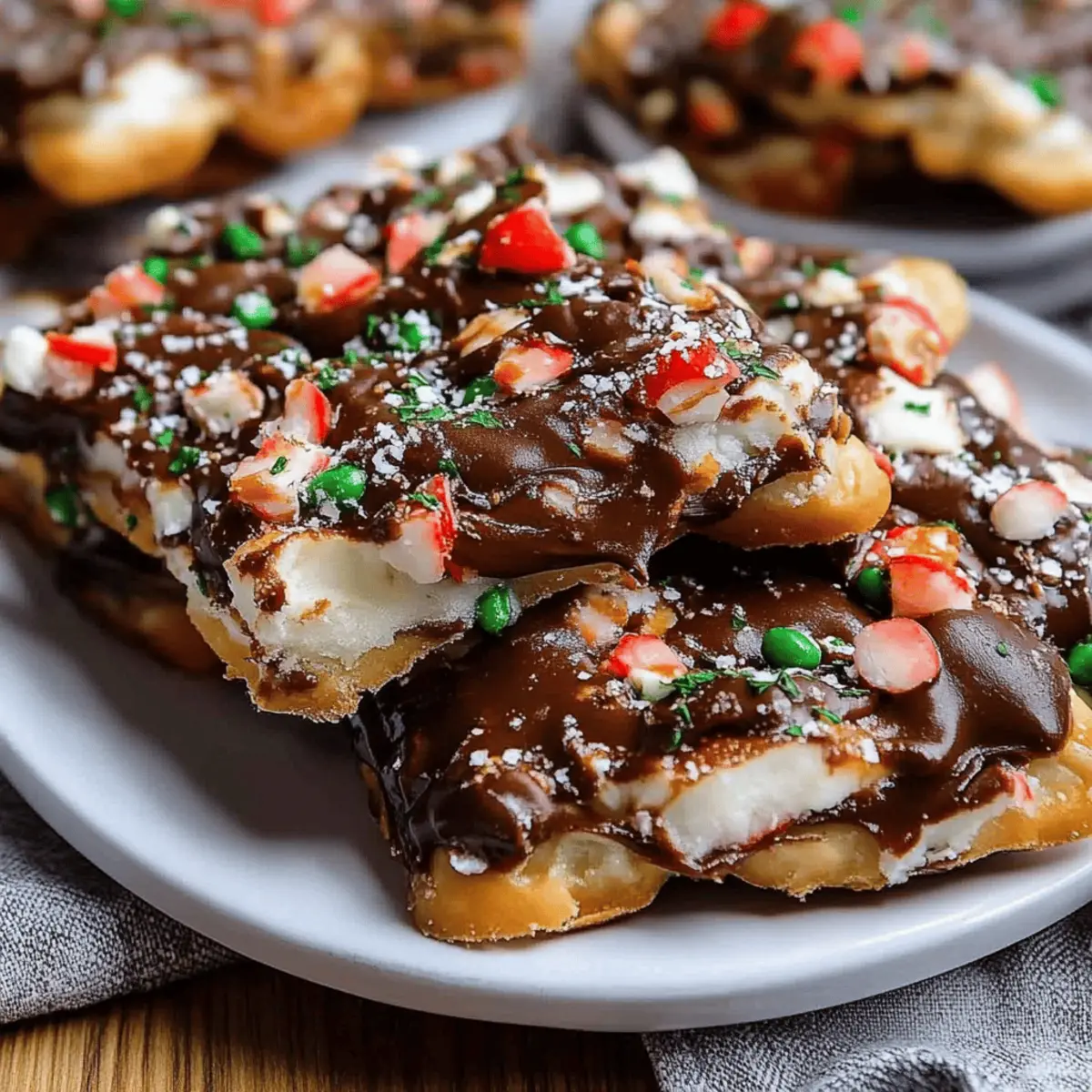 Peppermint Dark Chocolate Pretzel Bark