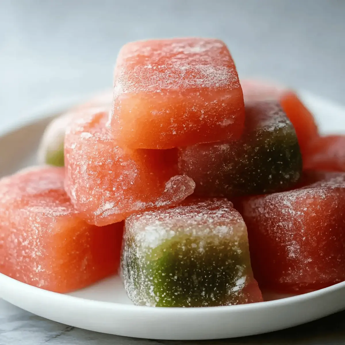 Watermelon Mochi