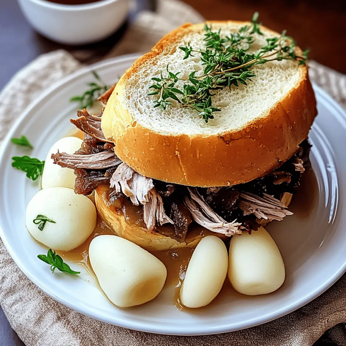 Savory Roasted French Dip Sandwich