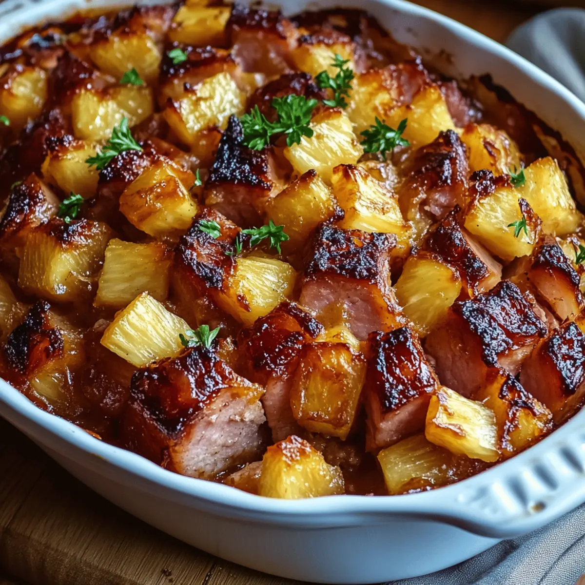 Brown Sugar Pineapple Ham Bake