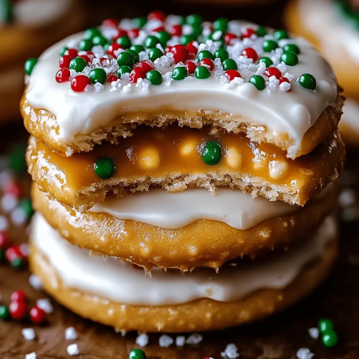 Caramel Ritz Cracker Christmas Cookies