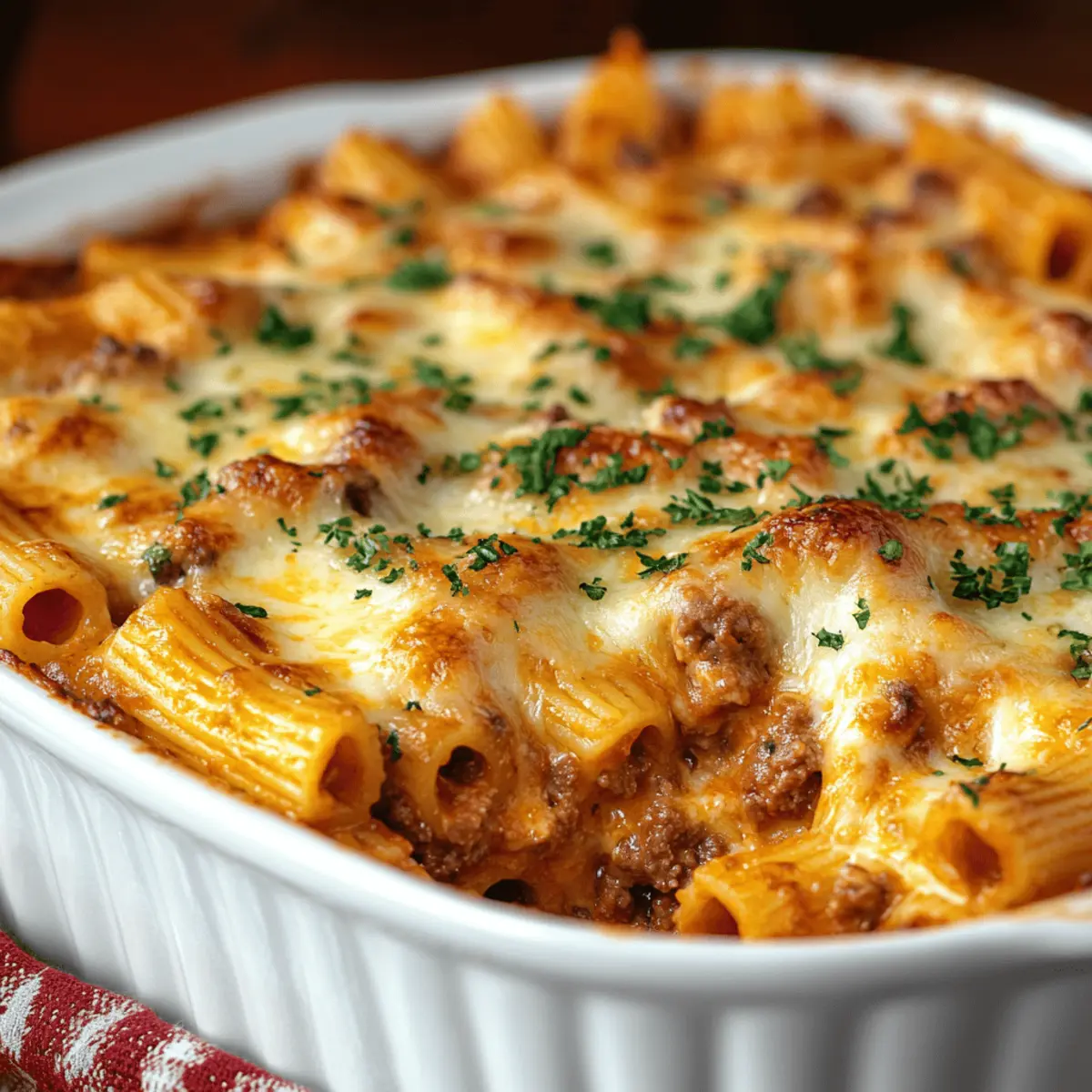 Cheesy Baked Rigatoni Pasta