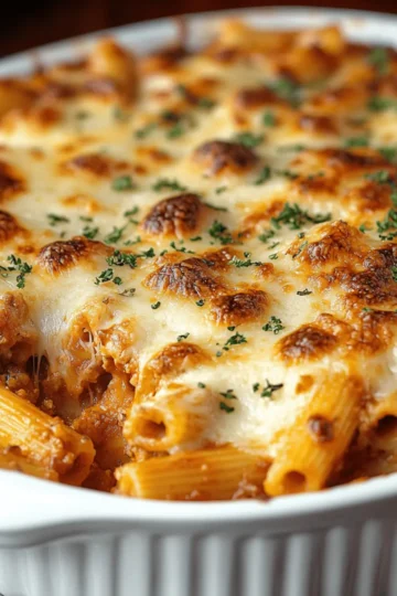 Cheesy Baked Rigatoni Pasta