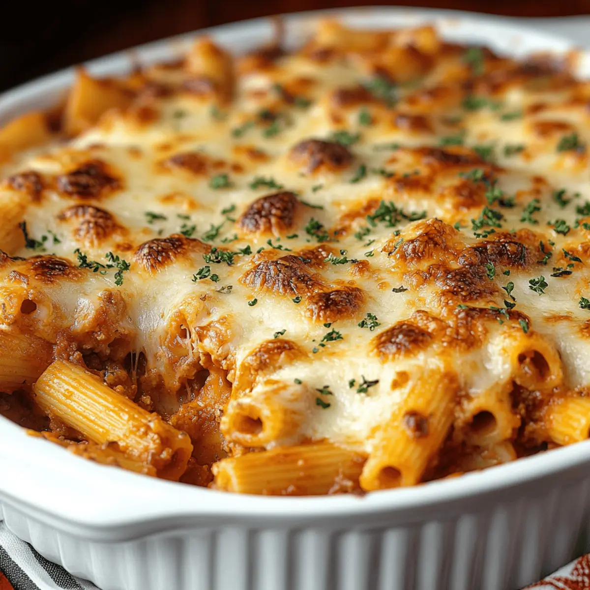 Cheesy Baked Rigatoni Pasta
