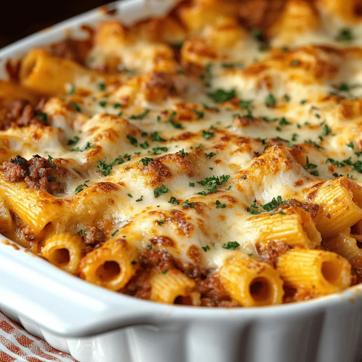Cheesy Baked Rigatoni Pasta