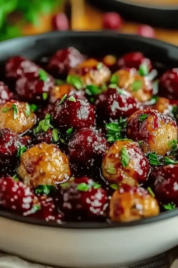 Christmas Cranberry Meatballs