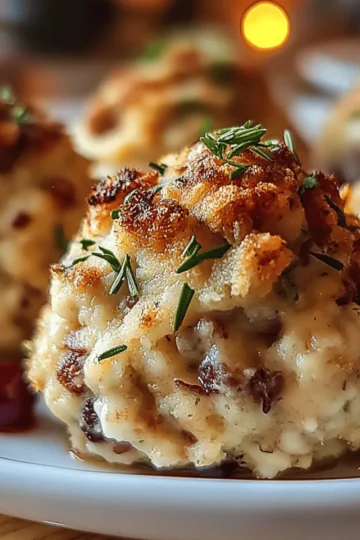 Cranberry Turkey Stuffing Balls