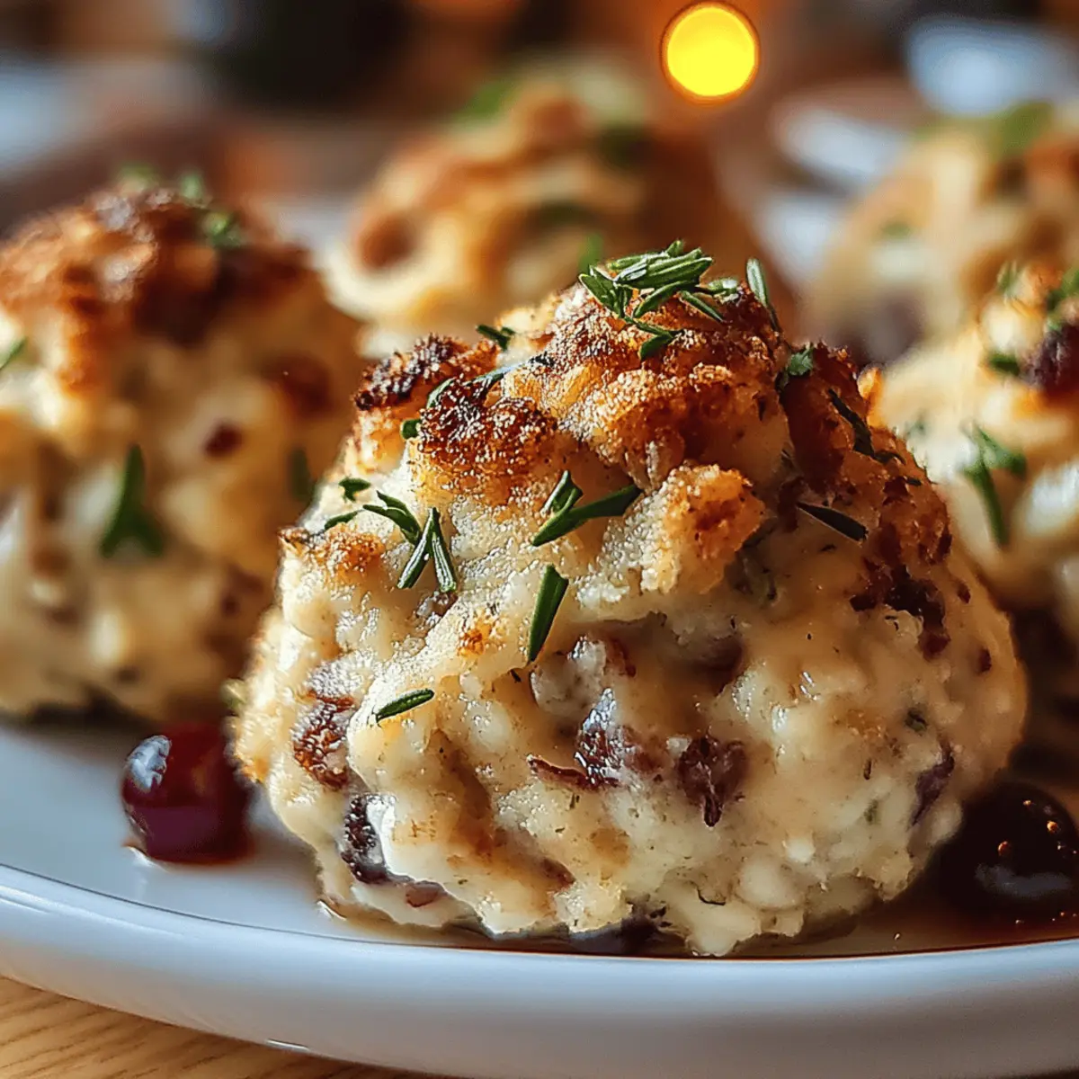 Cranberry Turkey Stuffing Balls