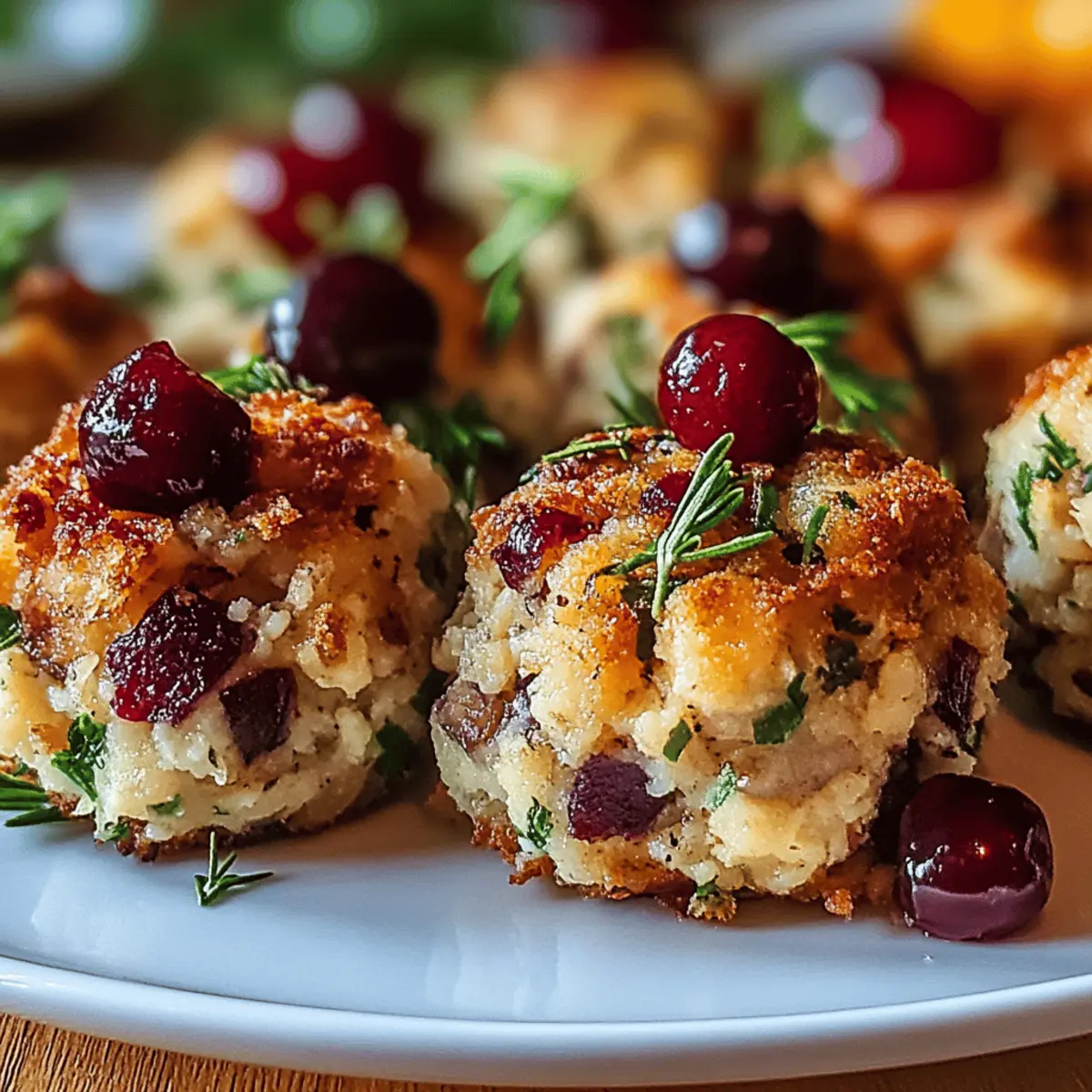Cranberry Turkey Stuffing Balls
