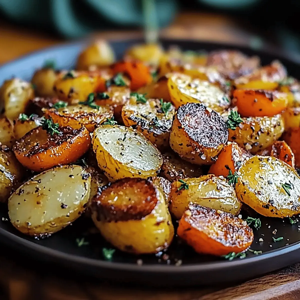 Garlic Herb Roasted Potatoes Carrots Zucchini