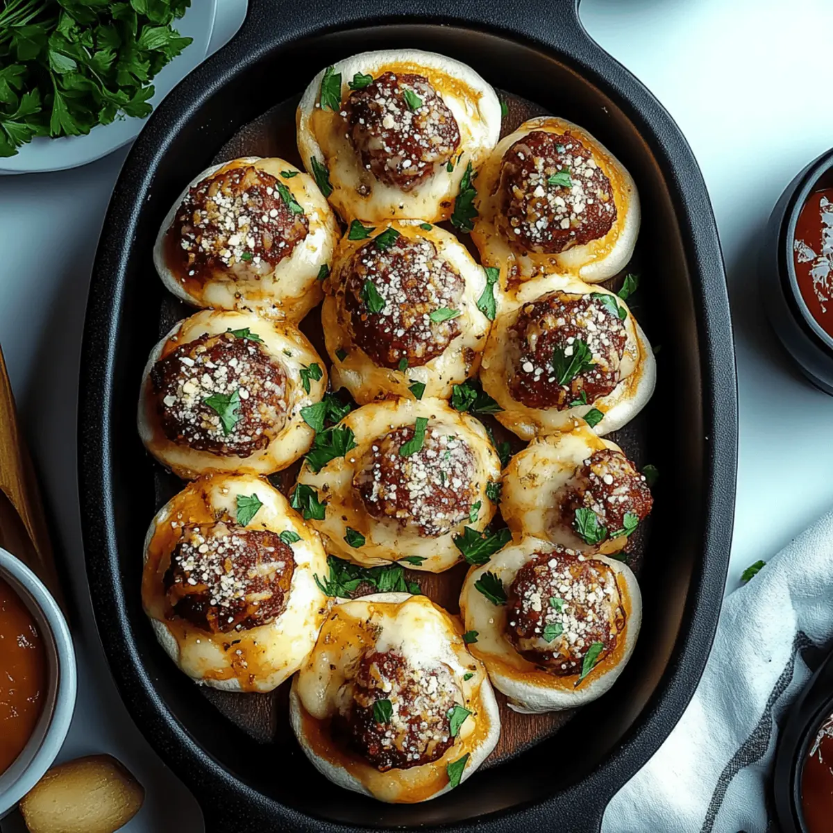 Garlic Parmesan Cheeseburger Bombs