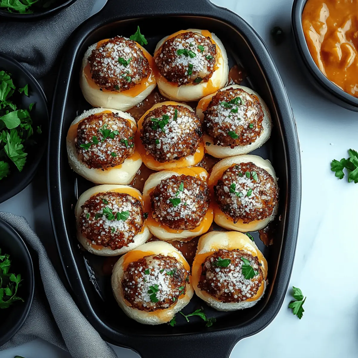 Garlic Parmesan Cheeseburger Bombs