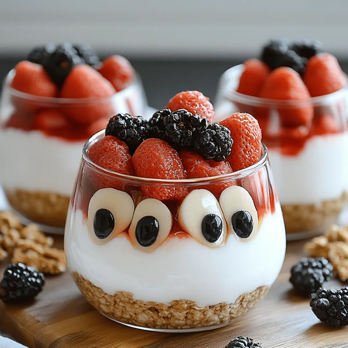 Ghostly Yogurt Parfaits