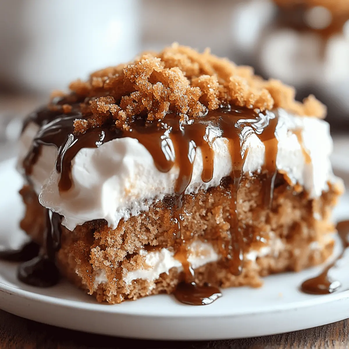 Gingerbread Poke Cake