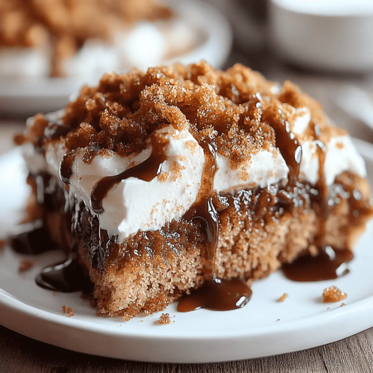 Gingerbread Poke Cake