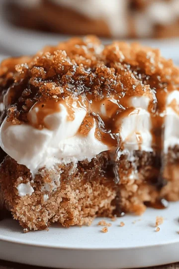 Gingerbread Poke Cake