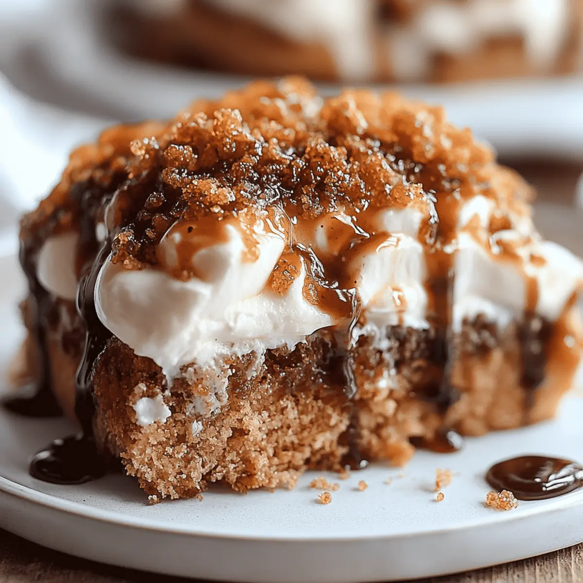 Gingerbread Poke Cake