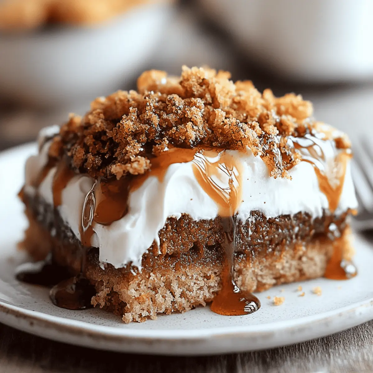 Gingerbread Poke Cake