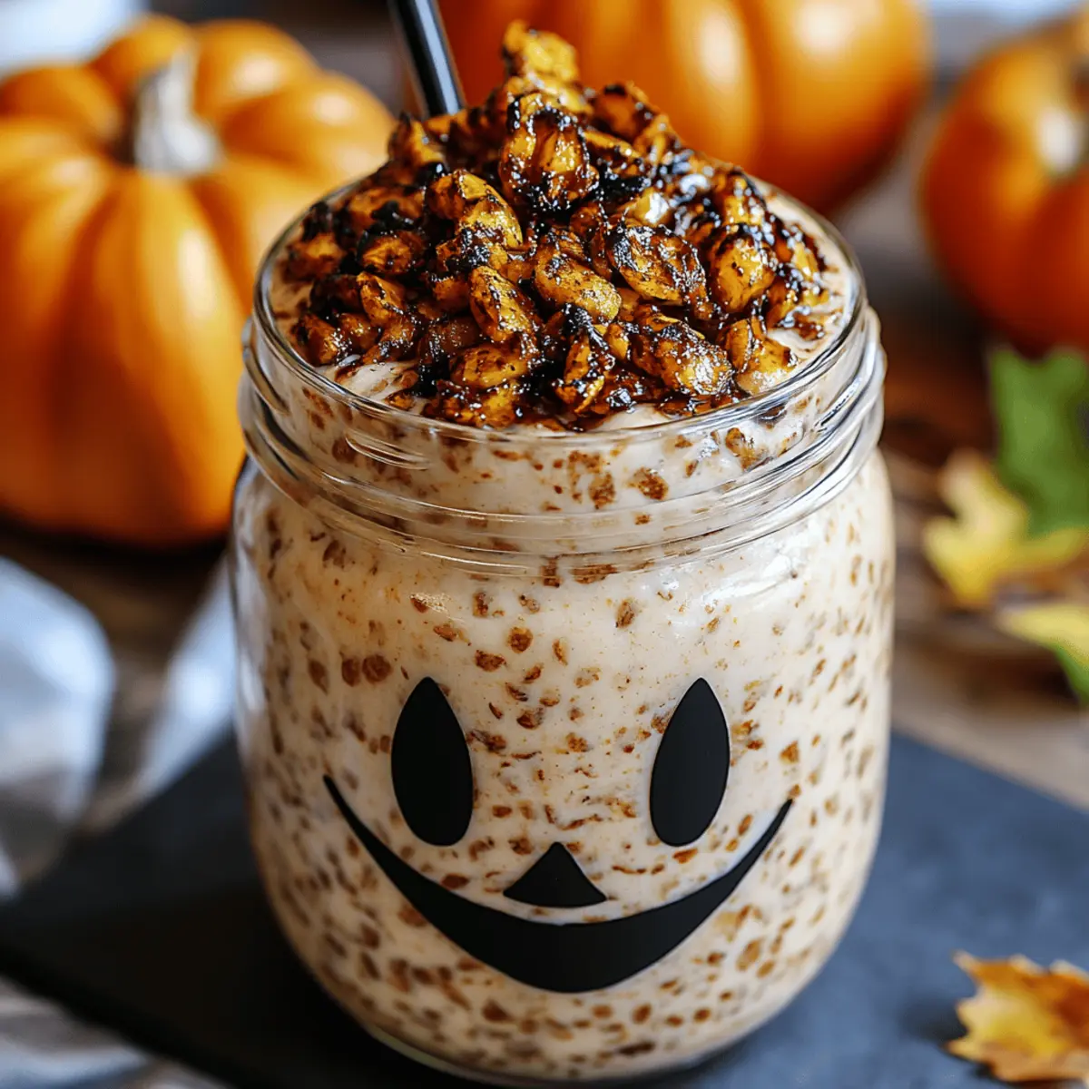 Halloween Overnight Oats