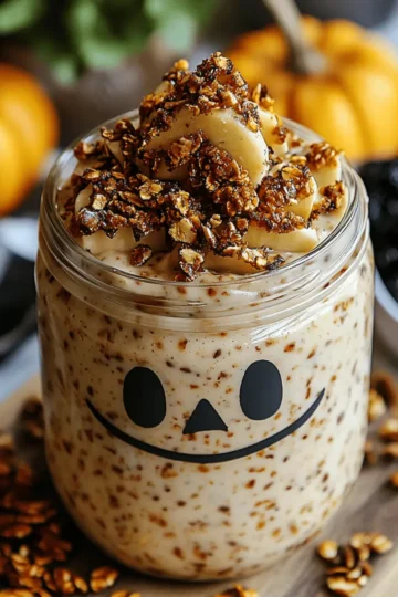 Halloween Overnight Oats