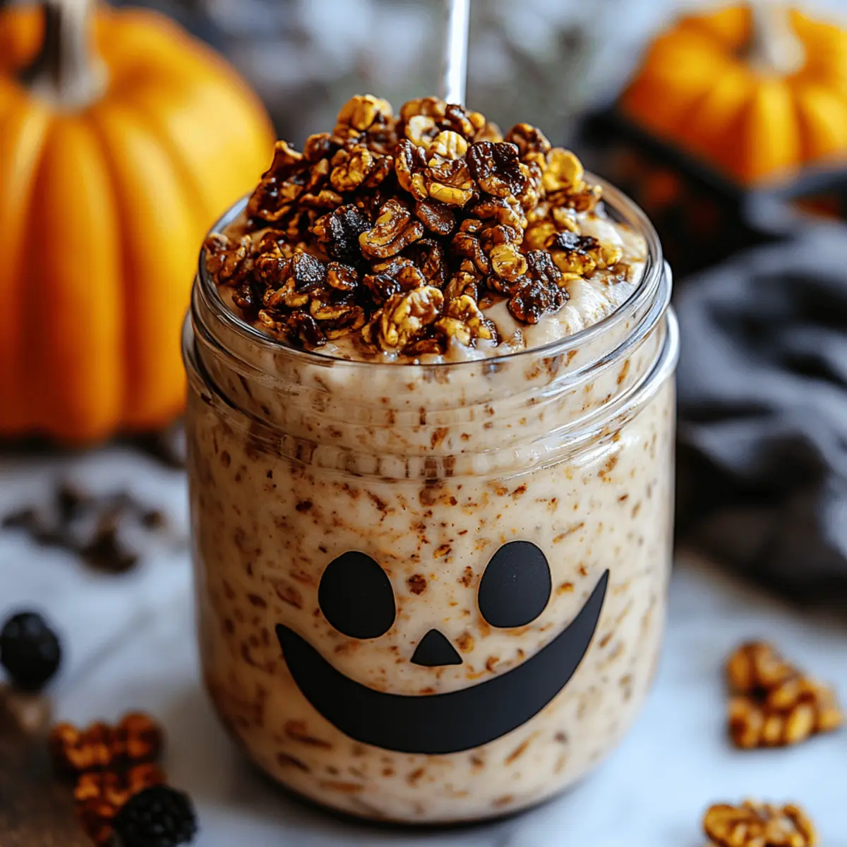 Halloween Overnight Oats