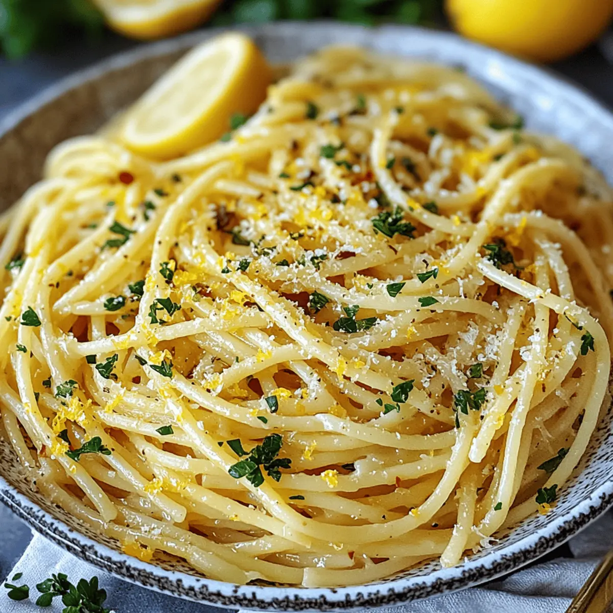 Italian Lemon Garlic Pasta
