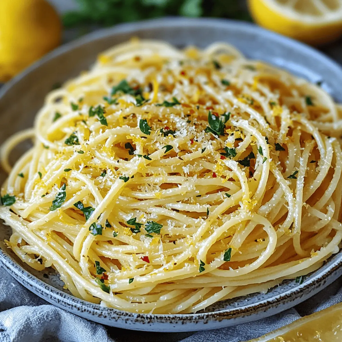 Italian Lemon Garlic Pasta