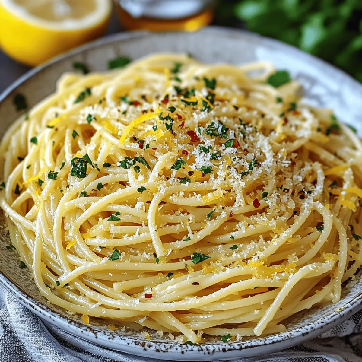 Italian Lemon Garlic Pasta