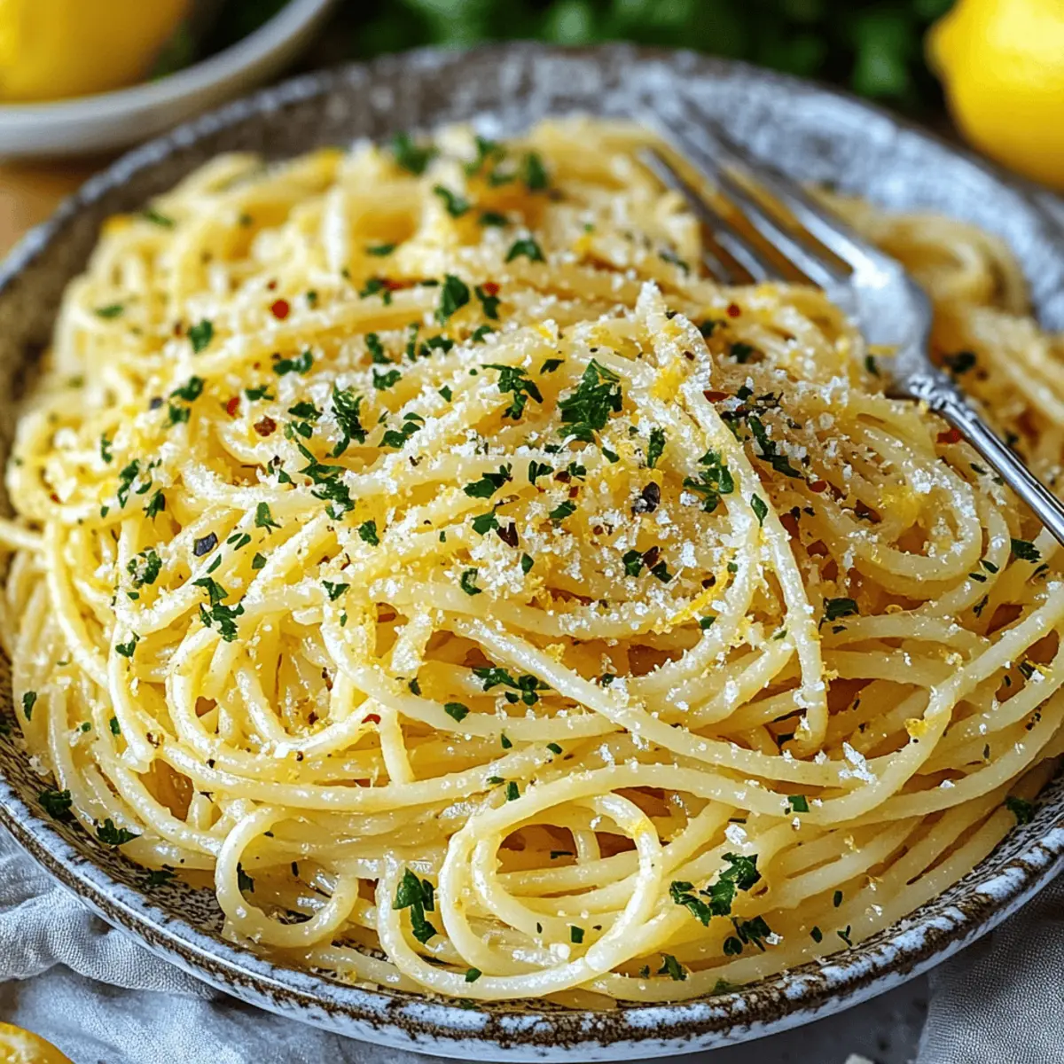 Italian Lemon Garlic Pasta