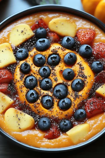 Jack-O’-Lantern Smoothie Bowls