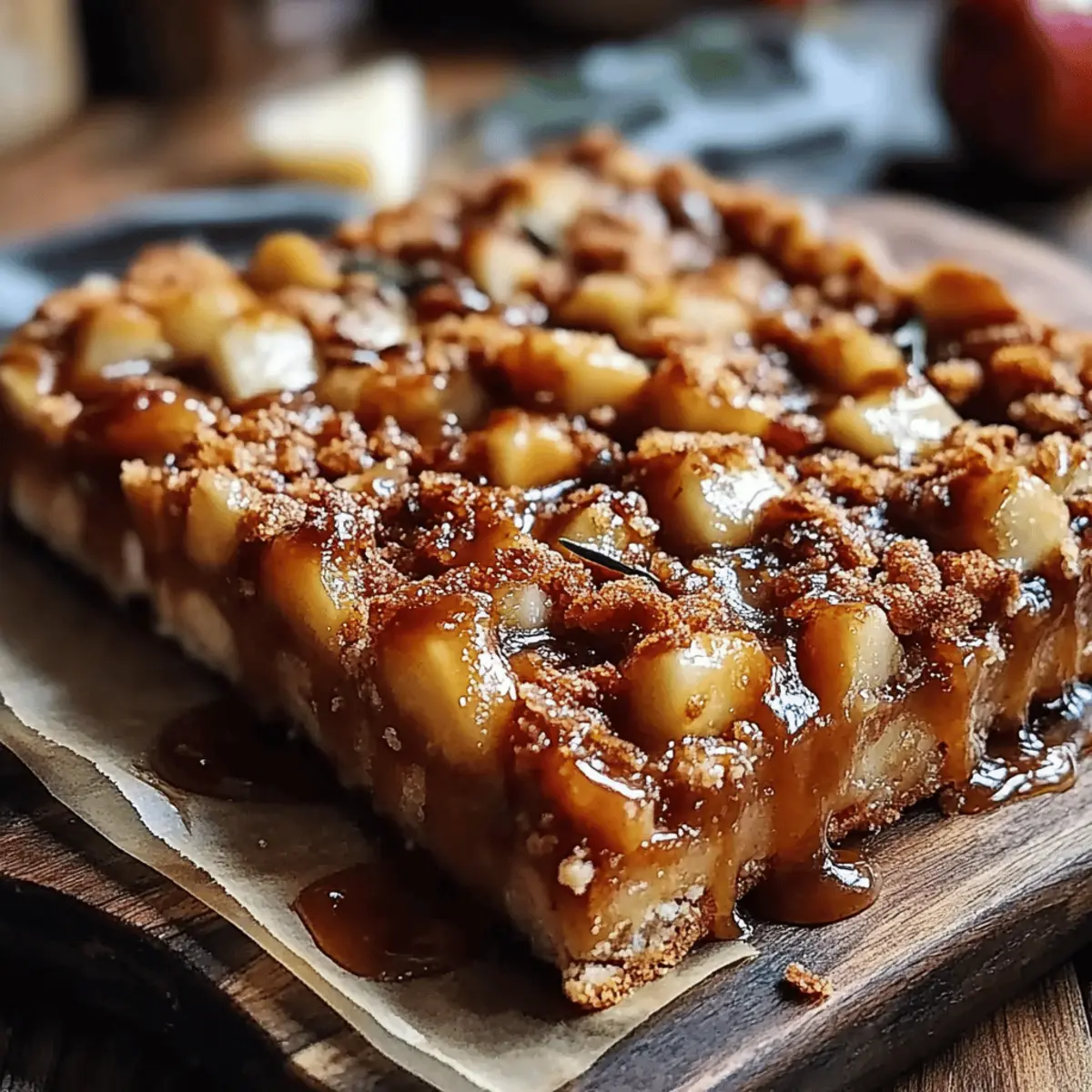 Salted Caramel Apple Bars