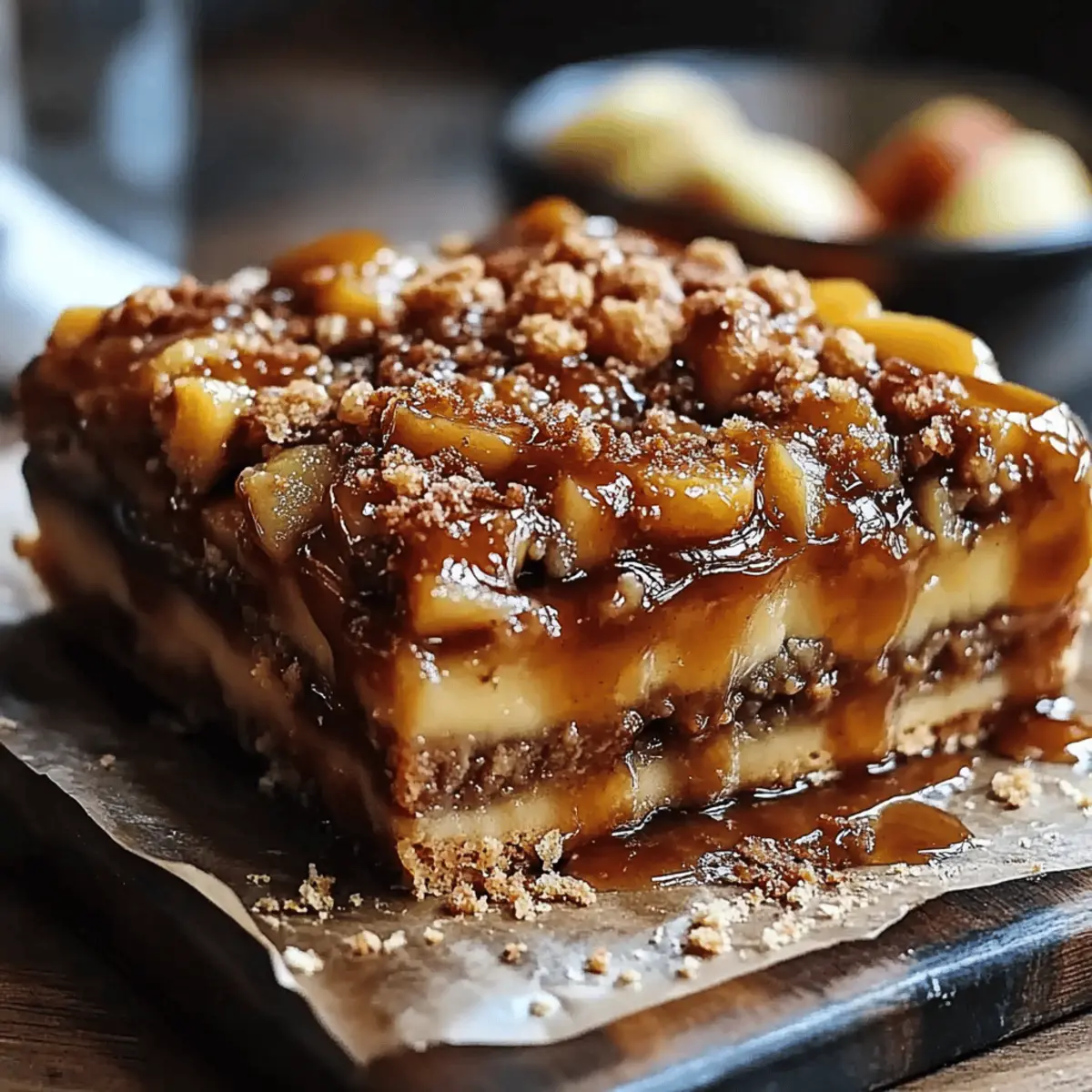 Salted Caramel Apple Bars
