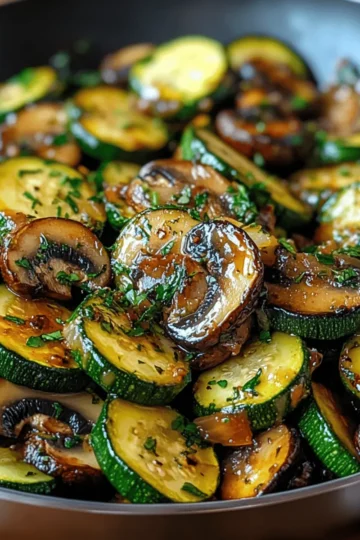 Skillet Zucchini and Mushrooms